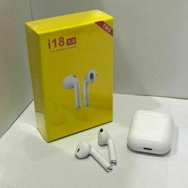  هندزفری بلوتوثی ایرپاد i18 هدفون هدست هندزفری بیسیم