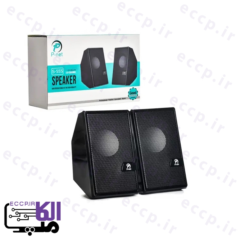اسپیکر دو تکه رومیزی P-NET 555 سیم دار