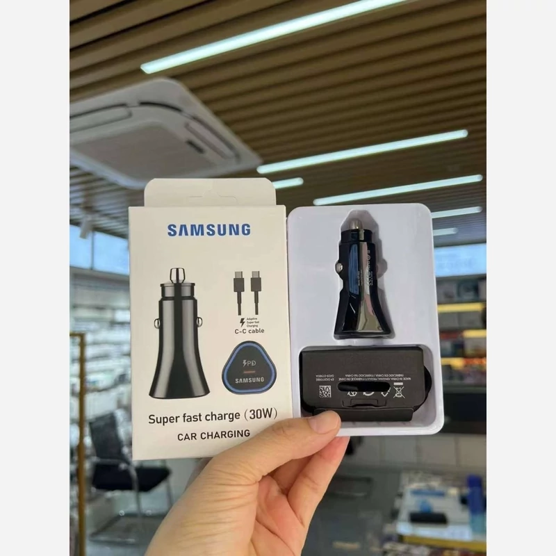 شارژر فندکی 25 وات سامسونگ مدل EP-L502 به همراه کابل USB-C