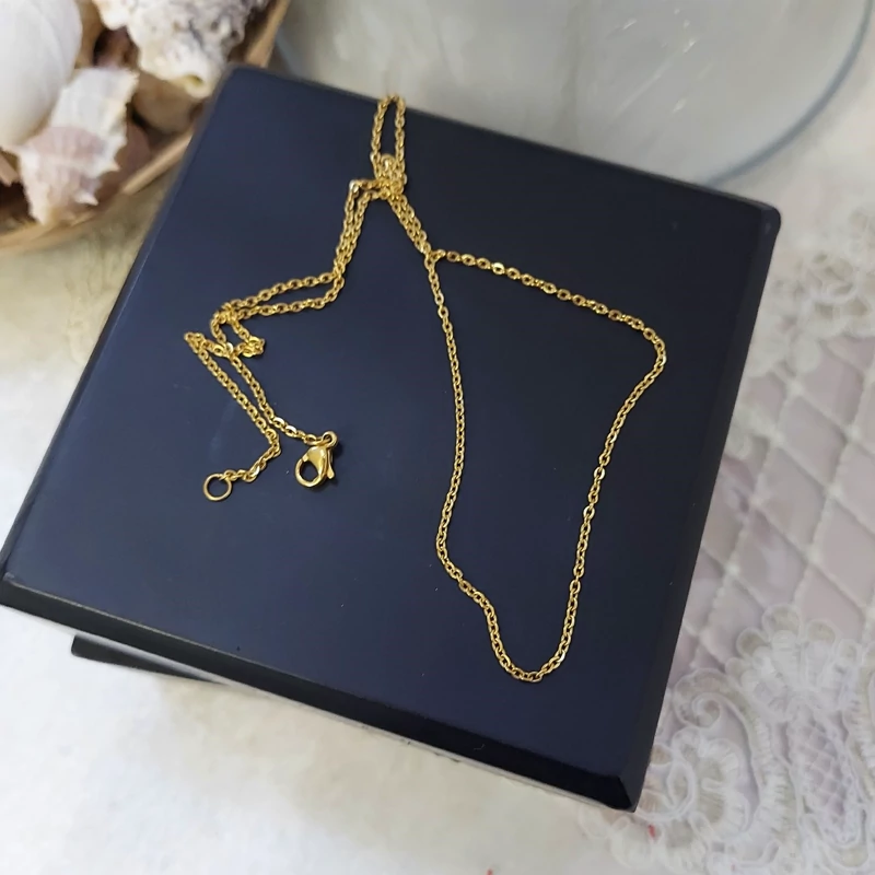 زنجیر دیپلمات باریک زنجیرپلاک زنجیر آویز زنجیر گردنبند گردنبند باریک زنجیر ظریف زنجیر استیل رنگ ثابت ضدحساسیت