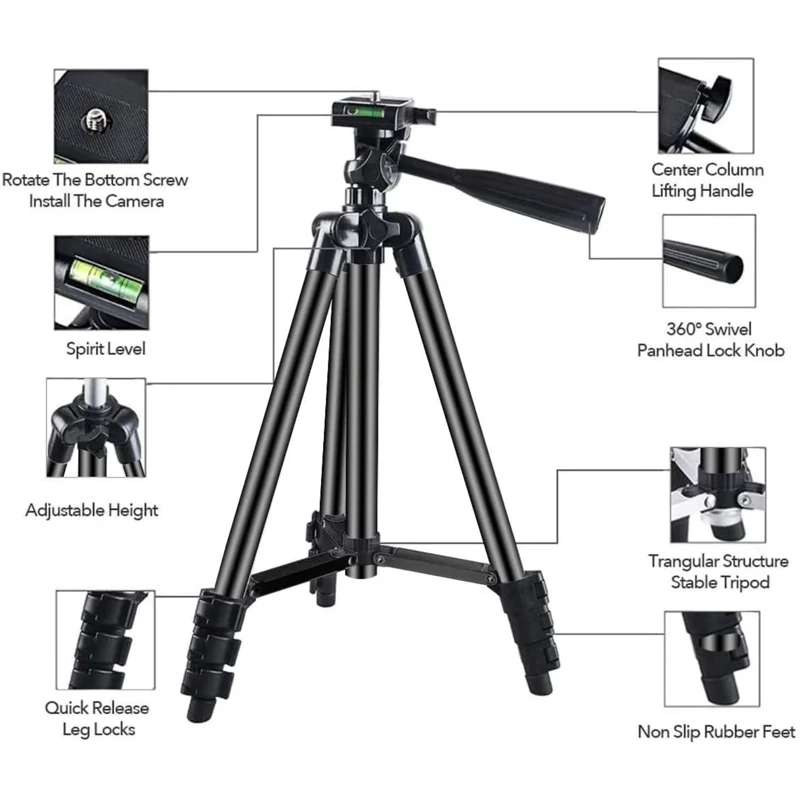 سه پایه گوشی با کیف قابل حمل