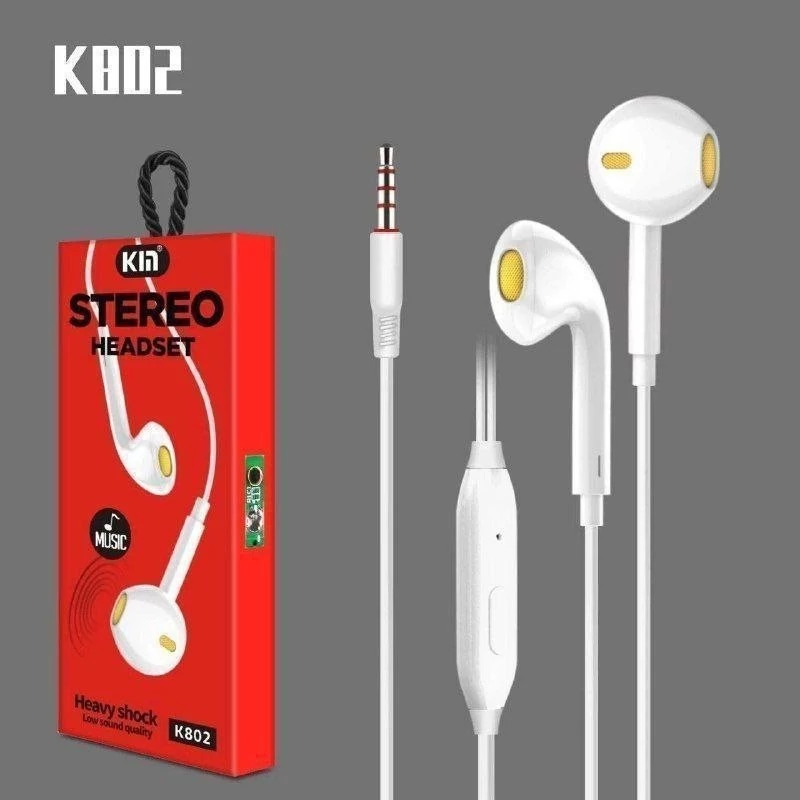 هندزفری KIN مدل K802 در رنگبندی صدا و بیس عالی