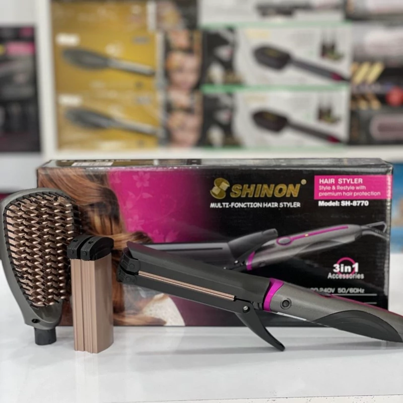 اتو مو سه کاره مارک شنیون اتو مو . فر s . برس حرارتی