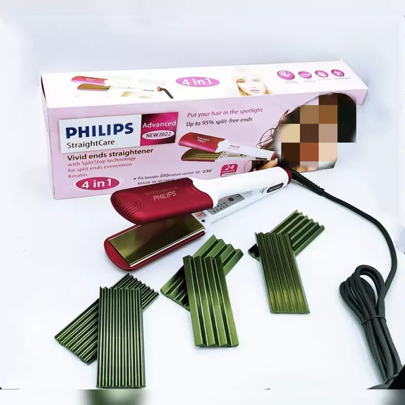 اتومو چهار کاره فلیپس
دارای کف های کاملا تیتانیوم
قابلیت تنظیم دما مناسب نوع مو
کارایی صاف،ویو ریز،ویو درشت،فر