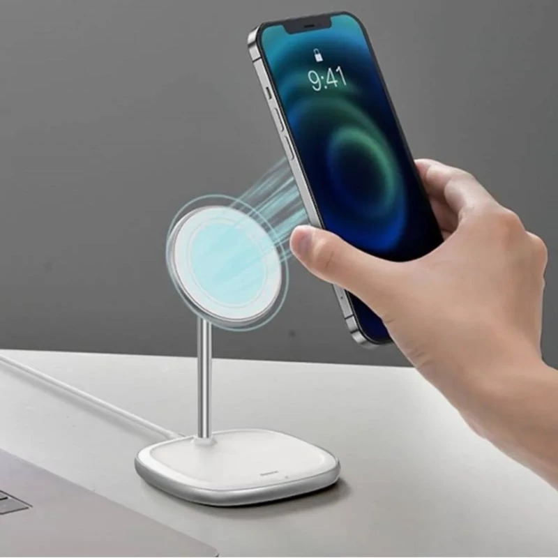 استند شارژر وایرلس بیسوس bs-w519 (هزینه ارسال به صورت پس کرایه میباشد)