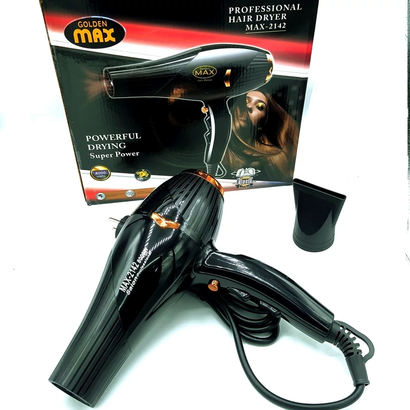 سشوار سالنی و خانگی گلدین مکس Goldin MAX-2142
سشوار مکس پخش کننده یون مثبت
برداشتن الکتریستیه مو باعث پخش شدن