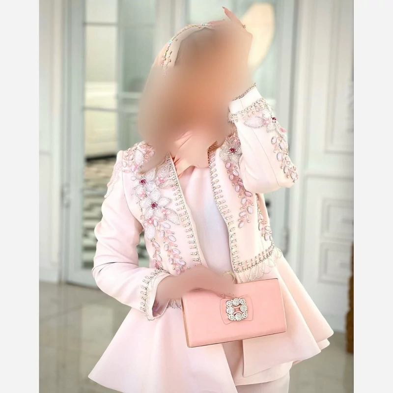 کت و شلوار زنانه مجلسی مناسب برای محضر عروس عقدی نامزدی فرمالیته قد قابل تغییر