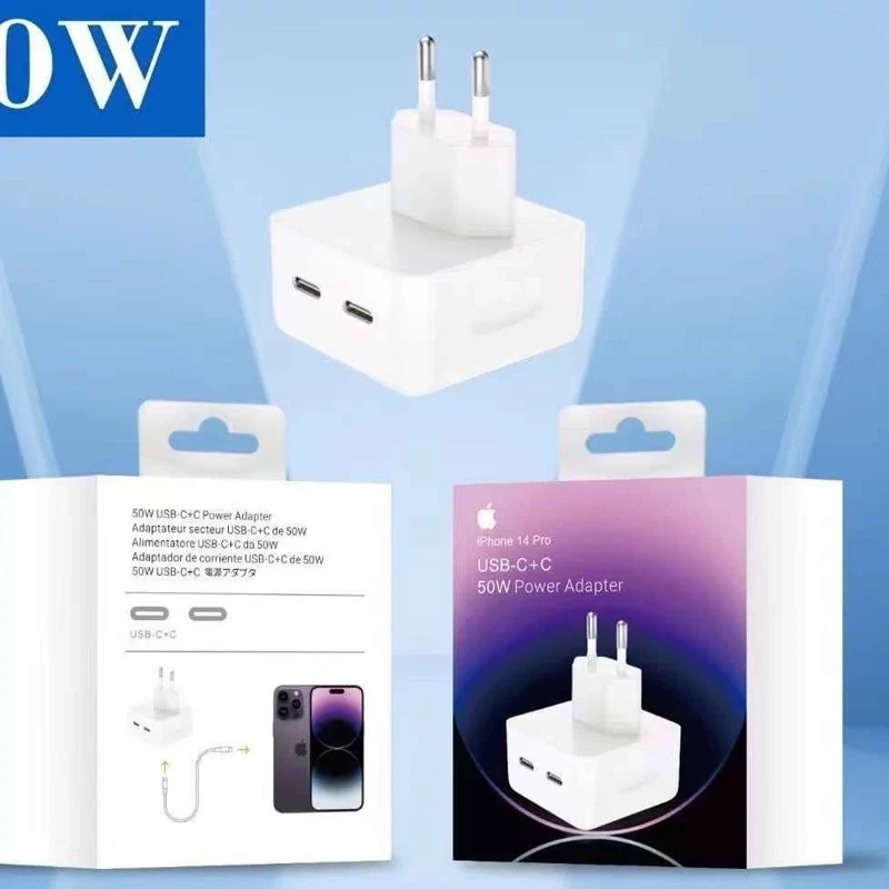 آداپتور آیفون 14
50W
دارای دو پورت C C
