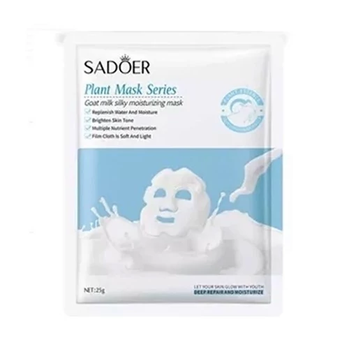 ماسک ورقه ای صورت مرطوب کننده و ترمیم کننده عمقی شیر بز سادور Sadoer Goat Milk