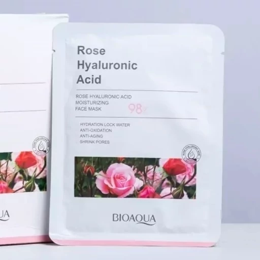 ماسک ورقه ای صورت گل رز بیوآکوا 25 گرم ماسک صورت آبرسان