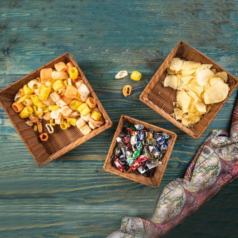 سبد بافت مربع بزرگ تاپکو