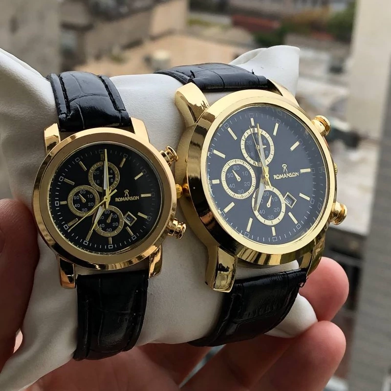 ساعت مچی ست مردانه زنانه رومانسون طرح سه موتور