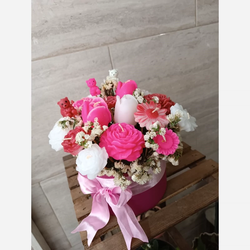 باکس گل شمع