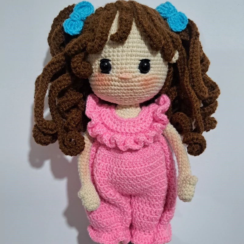 عروسک دستبافت دختر مدل نگین..قد 31سانت