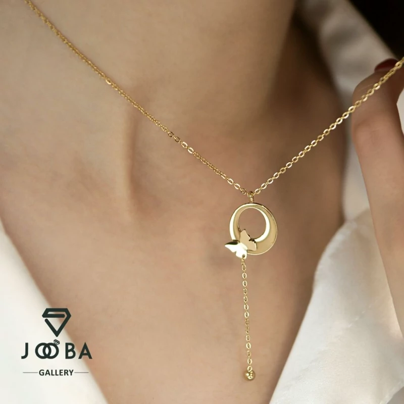 گردنبند طرح آویز پروانه ژوپینگ