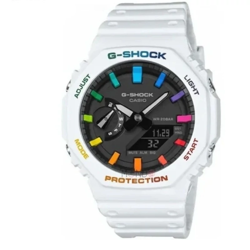 ساعت مردانه جیشاک کاسیو Casio سفید رنگی