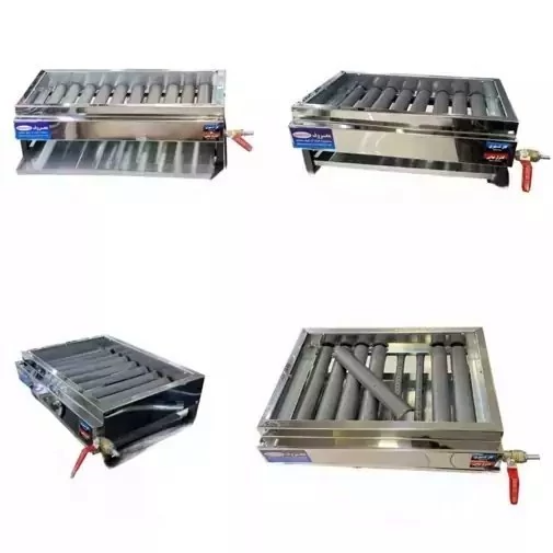 کباب پز گازی ( منقل ) 10 شعله استیل معروفی (پس کرایه)