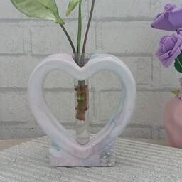 گلجا قلبی زیبا در رنگ های  مختلف به سلیقه مشتری جنس از پودر سنگ هنری مناسب اکسسوری و دکوری همراه با شیشه قالب سیلیکونی م