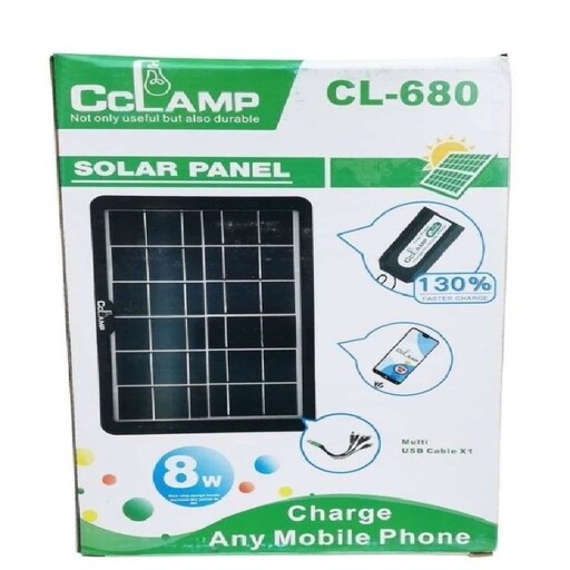 پنل خورشیدی 8 وات مدل 680 cclamp