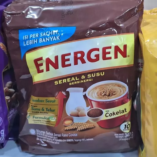 پودر غلات نوشیدنی فوری شیر و غلات ENERGEN با طعم شکلات