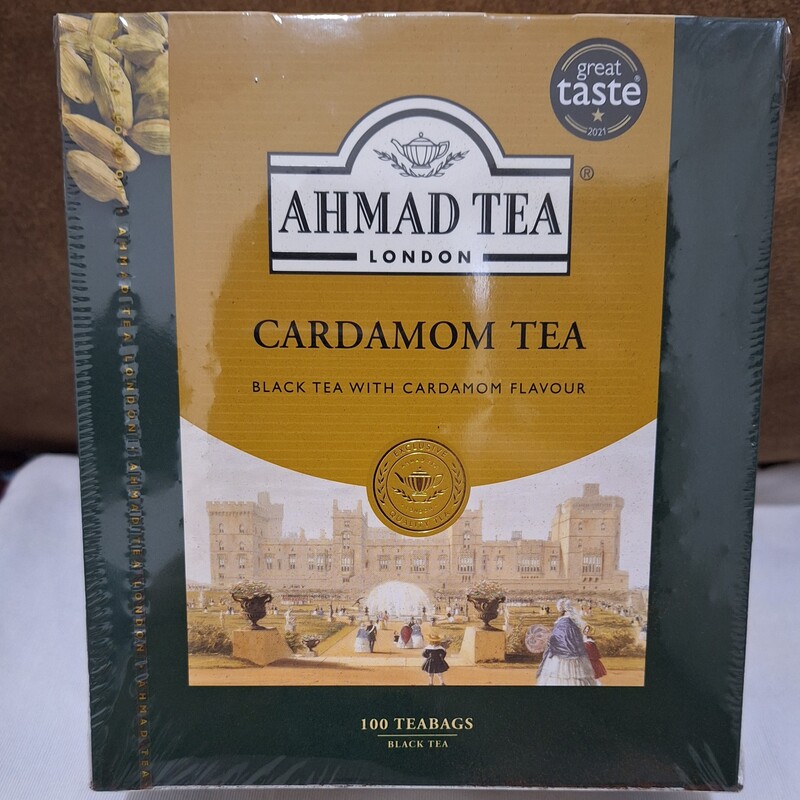 چای خارجی احمد کیسه ای با طعم هل 100 عددی اورجینال