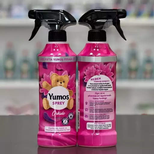 اسپری خوشبو کننده یوموش صورتی با رایحه  ارکیده 450 میل  Yumos Spray Orkide