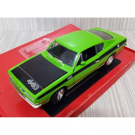 ماکت ماشین - پلیموث باراکودا 1969 - 1969 Plymouth Barracuda - مقیاس 1.18 برند رودسیگنیچر (یاتمینگ) - فلزی - سه درب بازشو