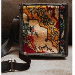 کیف دستبافت فرش سنتی ابعاد 20در20 برند نیل