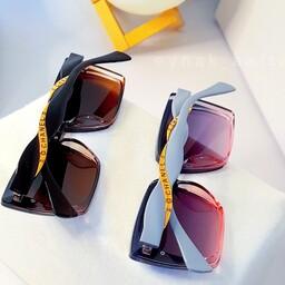 عینک آفتابی زنانه uv400 ، ضد اشعه از برند شنل ، دارای طرح جذاب روی دسته ها