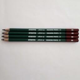 مداد طراحی 6B محصول برند آریا (مناسب برای طراحی و نقاشی) 