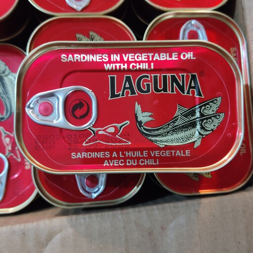 کنسرو ماهی ساردین لاگونا فلفلی 125 گرمی با روغن گیاهی خارجی