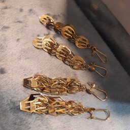 گوشواره زنانه مدل آویز استیل رنگ ثابت مشابه طلا