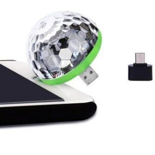 لامپ رقص نور USB با یک عدد OTG رقص نور یو اس بی ، لامپ یو اس بی رقص نور   رقص نور ال ای دی ، رقص نور موبایلی 