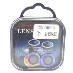 محافظ لنز دوربین فلزی رینگی آیفون 11پرومکس هفت رنگ