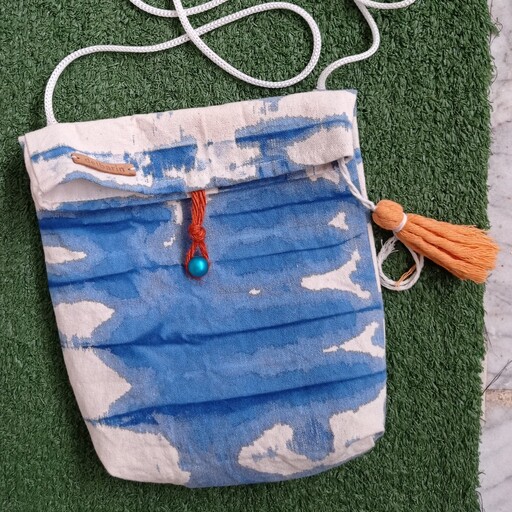کیف دوشی پارچه ای با چاپ دستی
