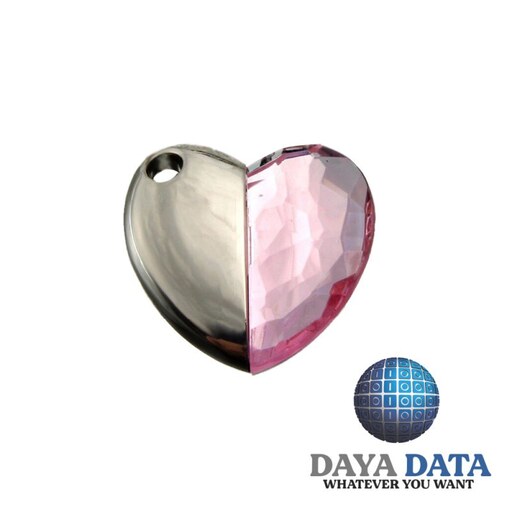 فلش مموری فانتزی دایا دیتا  قلب جواهر مدل JE1001-13 ظرفیت 128GB -USB3 رنگ صورتی