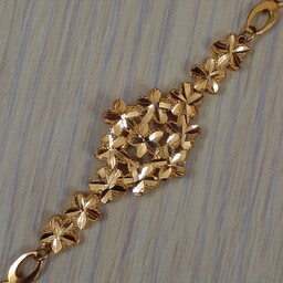 دستبند تراشکاری طرح طلا رنگ طلایی بدلیجات مجلسی مشابه طلا در طرح های مختلف کد 1