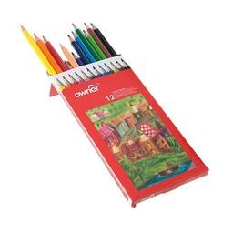 مداد رنگی 12 رنگ owner با بسته بندی مقوایی