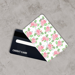 استیکر کارت بانکی طرح گلدار زنانه کد CAA365-K
