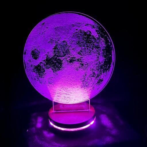 بالبینگ آباژور  تندیس چراغ خواب سه بعدی طرح  کره ماه 