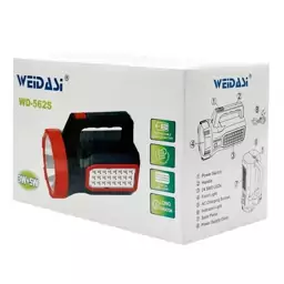 چراغ قوه شارژی 2 کاره خورشیدی ویداسی WEIDASI WD-562S (5وات)