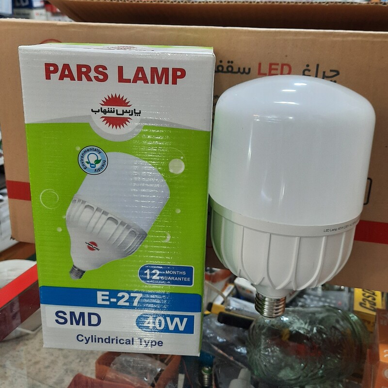 لامپ ال ای دی استوانه ای 40 وات پارس شهاب با ضمانت یکساله