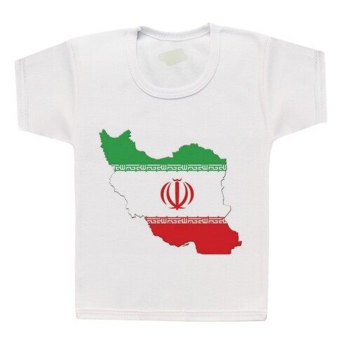 تیشرت آستین کوتاه پسرانه اسپان طرح  ایران ،  رنگ سفید