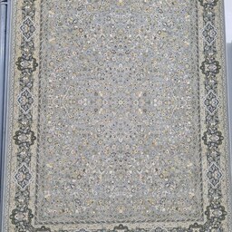 فرش پاتریس 1200شانه گل برجسته طرح افشان سلطنتی طوسی 12متری