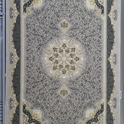 فرش پاتریس 1200شانه گل برجسته طرح ایتالیا طوسی 9متری