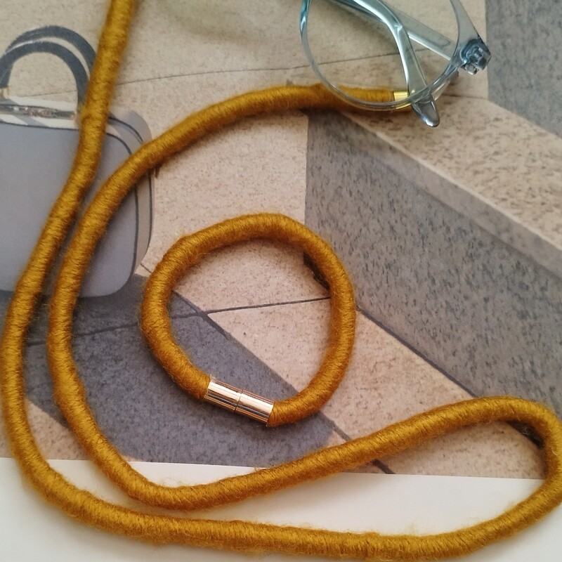 بند عینک و ست دستبند زیبا ریسه 