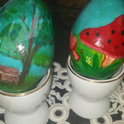 تخم مرغ های سفالی نقاشی شده   