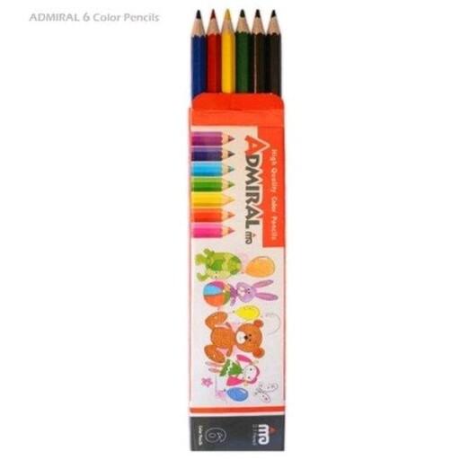مداد رنگی 6 رنگ ادمیرال 