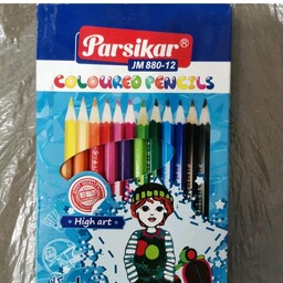 مداد رنگی  12 رنگ  پارسیکار 