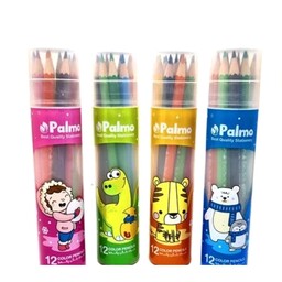مداد رنگی 12 رنگ  لوله ای لوکی پالمو 